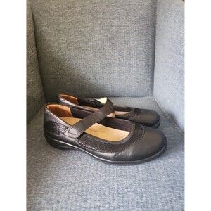 Ziera Super Support Black Leather Mary Jane Comfort Shoes Size 41 US 9.5